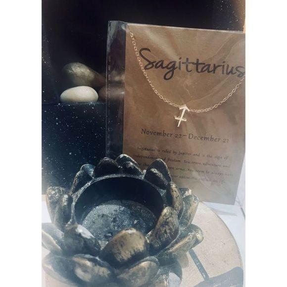 Sagittarius GOLD ZODIAC STAR SIGN HOROSCOPE NECKLACE - Picture 8 of 11